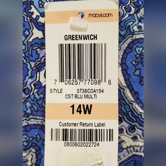 Charter Club 100% Cotton Button Down NWT 14W - Picture 8 of 10